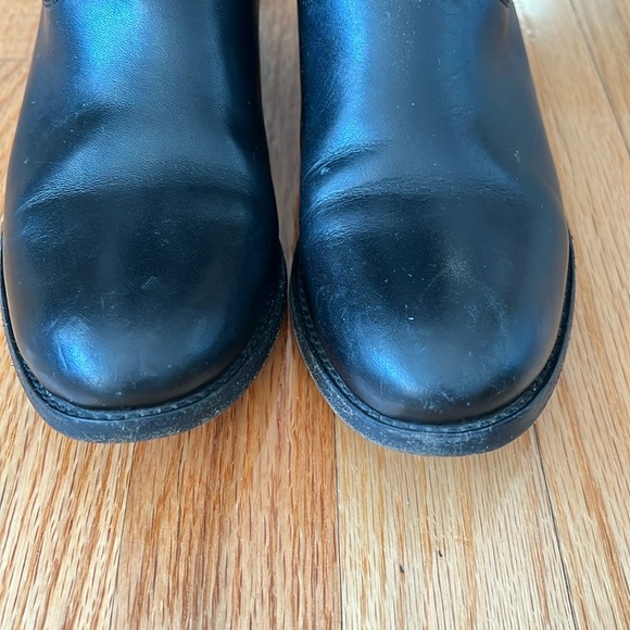 Frye Melissa Button Back Zip Black leather boots women size 6.5 - Picture 5 of 10